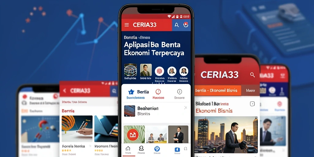 Antarmuka CERIA33 yang menampilkan fitur berita ekonomi.