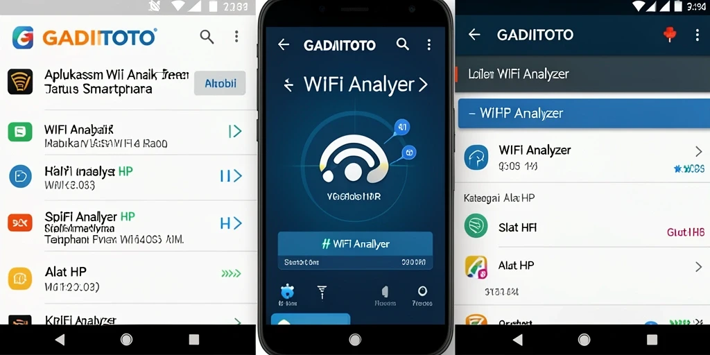 Screenshot utama GADAITOTO yang menampilkan fungsi analisis WiFi.