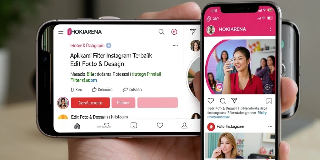 Screenshot antarmuka HOKIARENA menampilkan fitur-fitur Edit Foto & Desain.