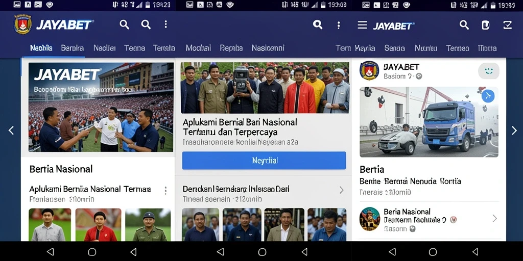 Antarmuka utama aplikasi JAYABET yang menarik dan informatif.