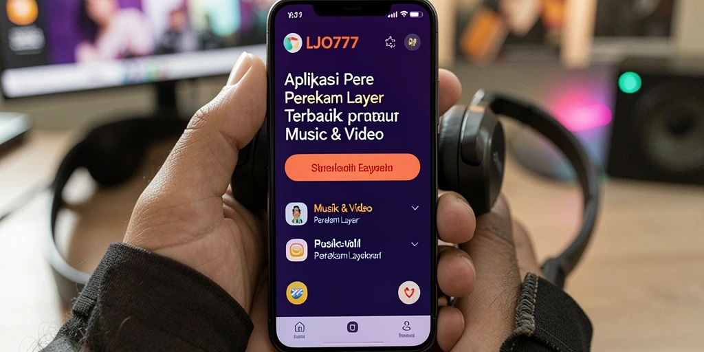 Antarmuka LJO777 saat melakukan perekaman layar dengan fitur audio.